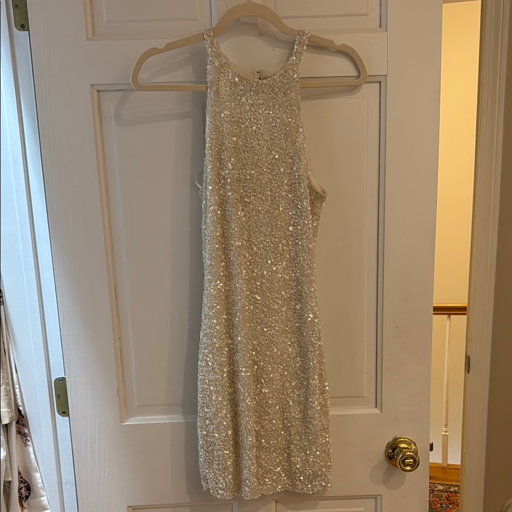 Sparkling White Parker Sequin Dress